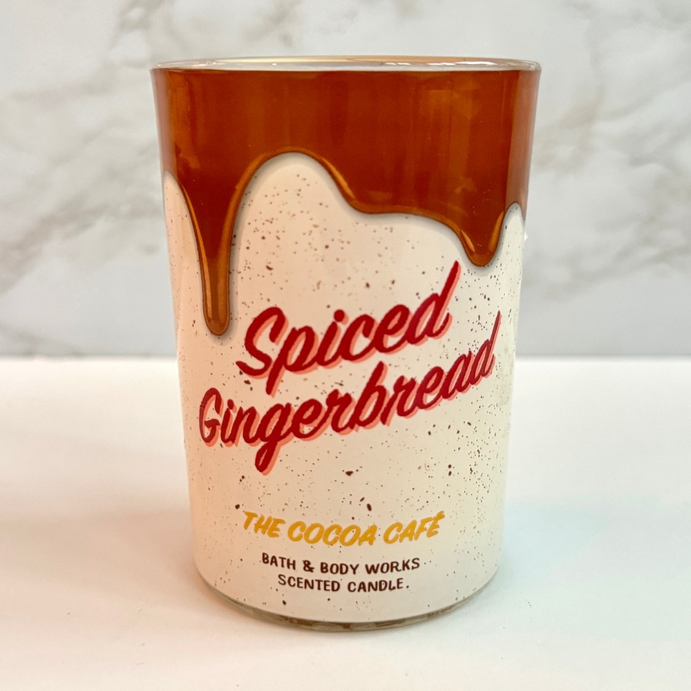 Bath & Body Works Spiced Gingerbread Cocoa Cafe Limited Release Candle - NEW
